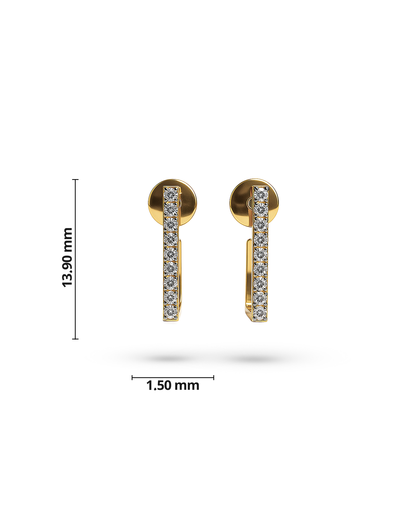 The Pave Line Studs