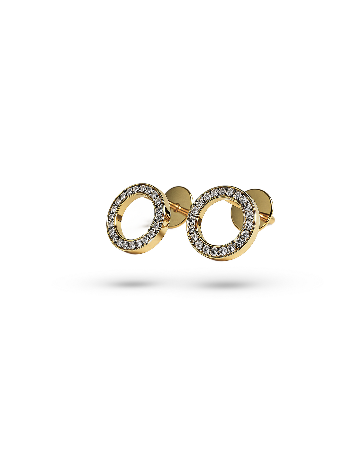 Pave Circle Studs