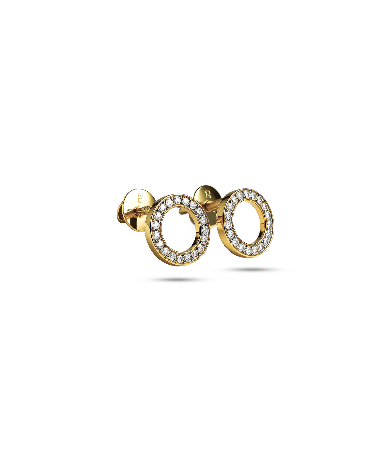 Pave Circle Studs