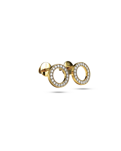 Pave Circle Studs