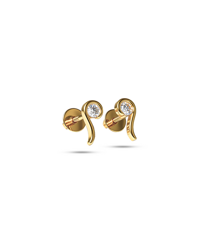 Golden Swirl Studs