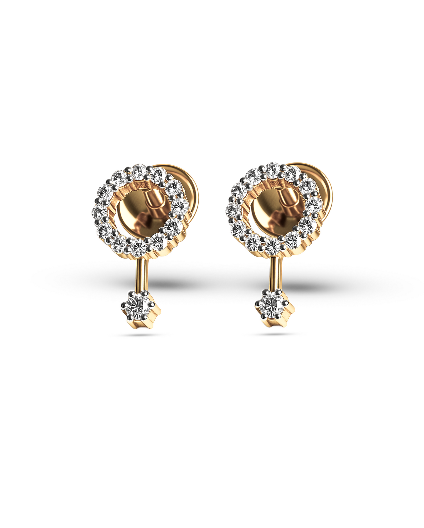 The Halo Dangle Studs