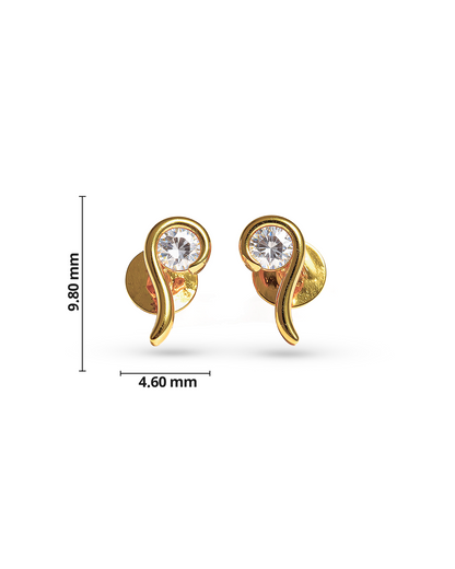 Golden Swirl Studs
