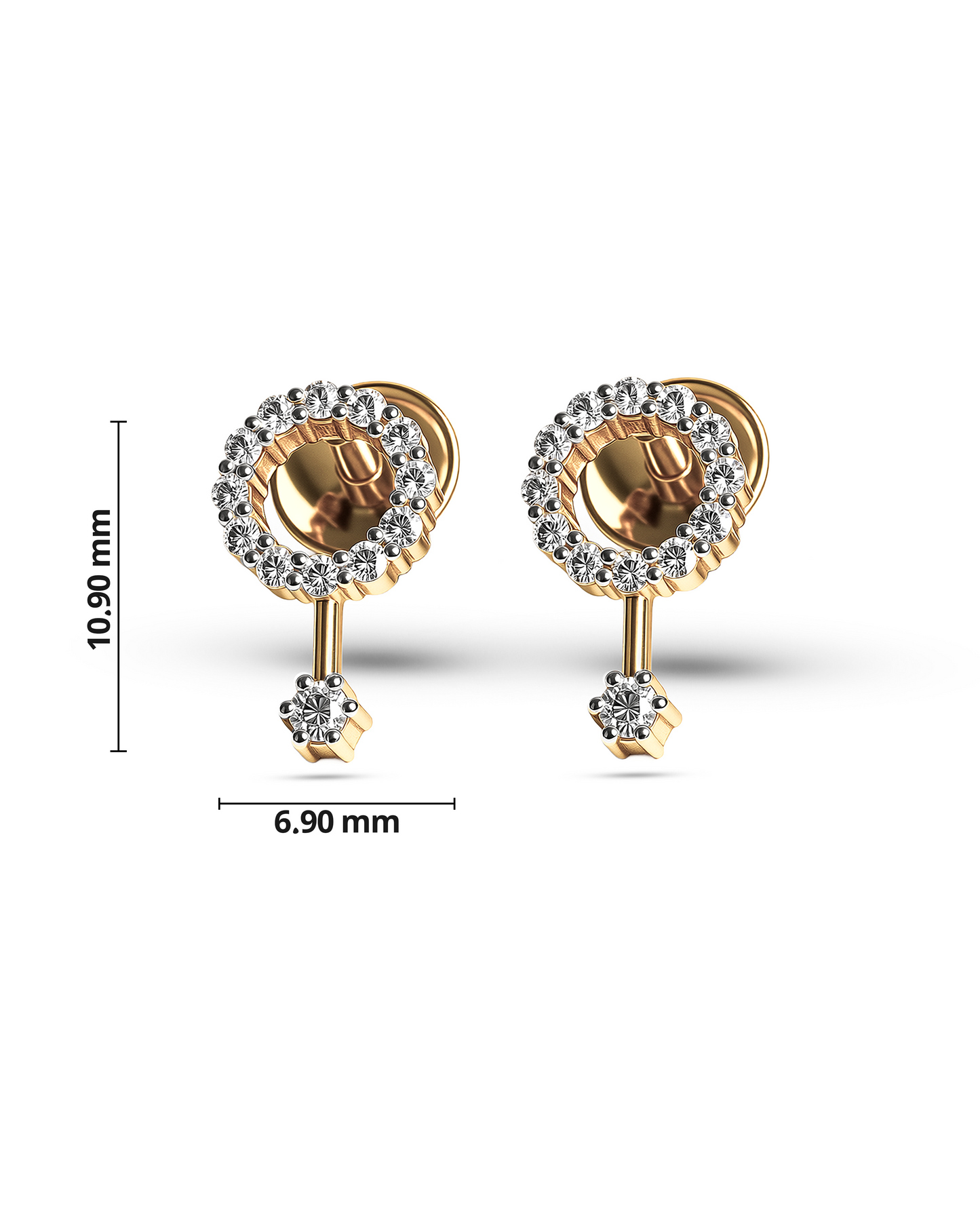 The Halo Dangle Studs