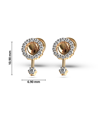 The Halo Dangle Studs