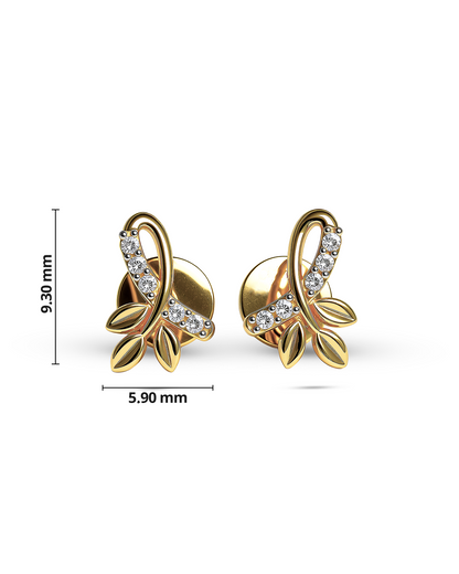 Laurel Leaf Studs