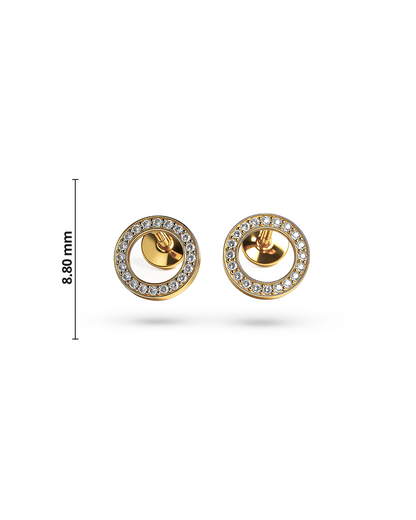 Pave Circle Studs