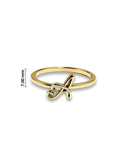 The Alphabet Charm Ring