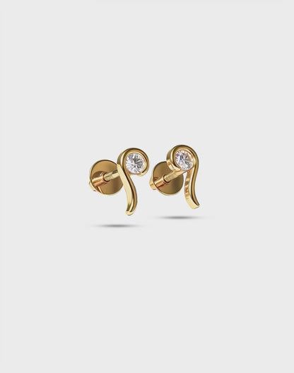 Golden Swirl Studs