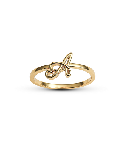The Alphabet Charm Ring